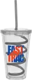 Carnival Cup with Color Curly Straw and Clear Lid, 16 oz — view 2