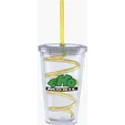 Carnival Cup with Color Curly Straw and Clear Lid, 16 oz — view 6