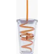 Carnival Cup with Color Curly Straw and Clear Lid, 16 oz — view 7