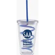 Carnival Cup with Color Curly Straw and Clear Lid, 16 oz — view 8