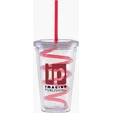 Carnival Cup with Color Curly Straw and Clear Lid, 16 oz — view 9