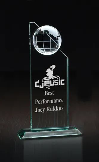 Medium World Tower Jade Crystal Award