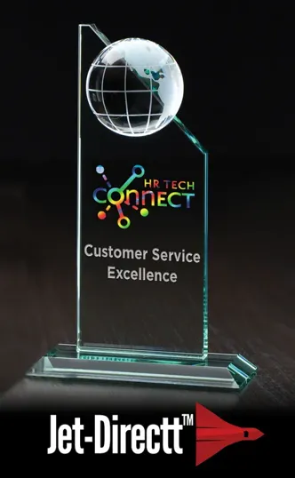 Medium World Tower Jade Crystal Award — view 2