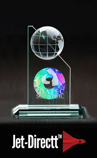 Small World Tower Jade Crystal Award — view 2