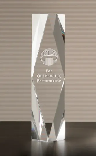 Medium Chairman's Tower Optical Crystal Award