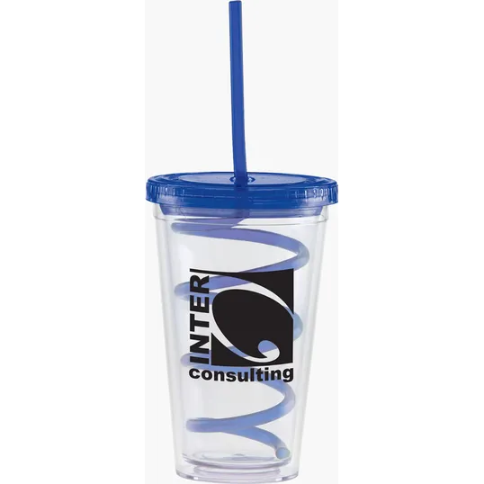 Carnival Cup with Color Curly Straw and Color Lid — view 4