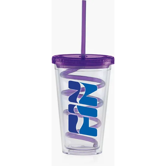 Carnival Cup with Color Curly Straw and Color Lid — view 5