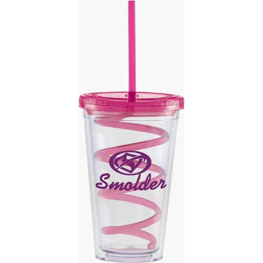 Carnival Cup with Color Curly Straw and Color Lid — view 6