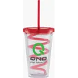 Carnival Cup with Color Curly Straw and Color Lid