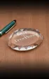 Faceted Oval Optical Crystal Paperweight