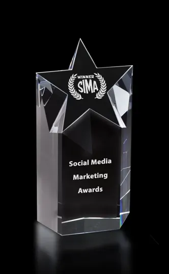 Large Optical Crystal Superstar Award