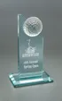 Medium Golf Tower Jade Crystal Award
