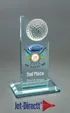 Medium Golf Tower Jade Crystal Award — view 2