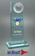 Large Golf Tower Crystal Award — view 2