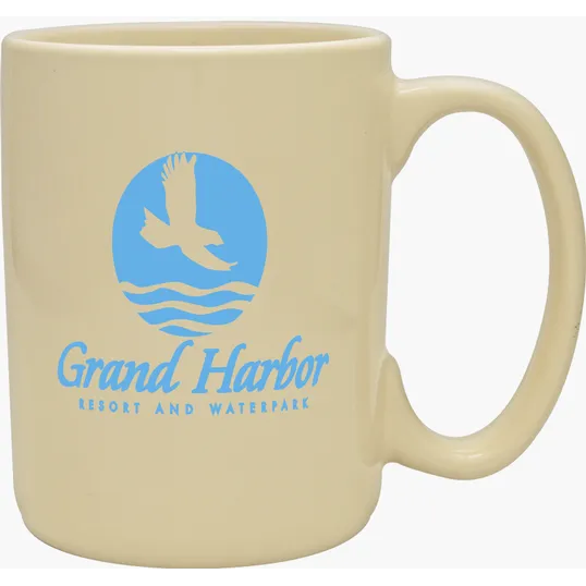 15 oz. Atlas Collection Ceramic Mug with C-Handle — view 2