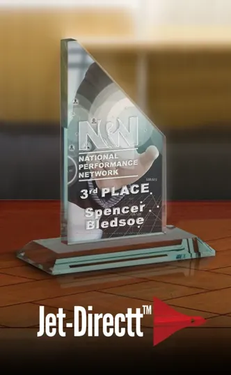 Small Tower Award in Jade Crystal — view 2