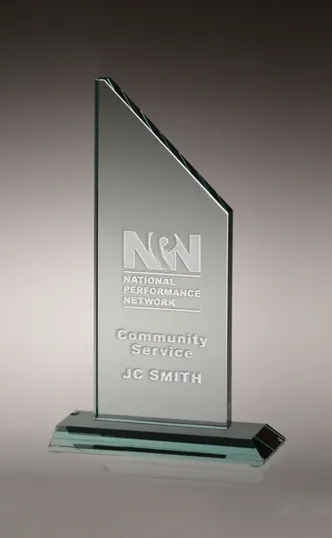 Medium Tower Award in Jade Crystal