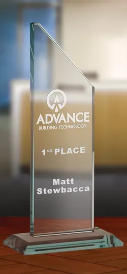 Large Tower Award in Jade Crystal