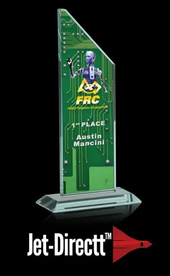 Large Tower Award in Jade Crystal — view 2