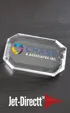 Faceted Rectangle Optical Crystal Paperweight — view 2