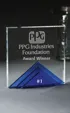 Small Andover Tri Level Optical Crystal Award