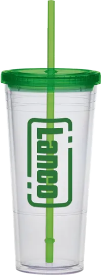 Extra Large Carnival Cup with Color Straw and Lid — view 3