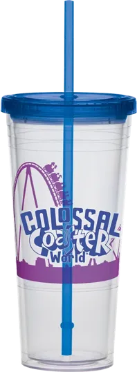 Extra Large Carnival Cup with Color Straw and Lid — view 4
