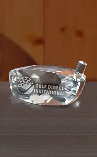 Large Commander Trophy in Optical Crystal