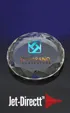 Faceted Circle Optical Crystal Paperweight — view 2