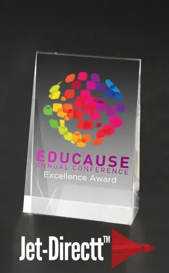 Medium Wedge Award in Optical Crystal — view 2
