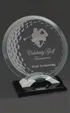 Large Golf Tangent Glass Award