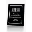 Large Oglebay Glass Award with Piano Wood Base
