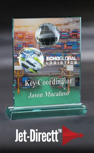 Large Worldview Jade Crystal Award — view 2