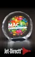 Tilting Circle Optical Crystal Paperweight — view 2