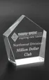 Large Standing Pentagon Optical Crystal Award