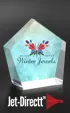 Large Standing Pentagon Optical Crystal Award — view 2