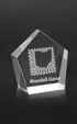 Standing Pentagon Optical Crystal Award