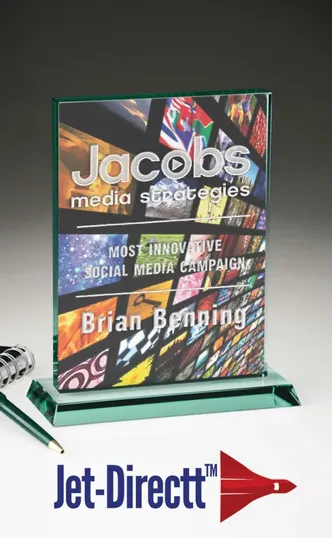 Large Hanover Award in Jade Crystal — view 2