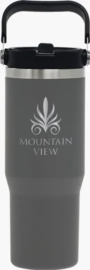 Enterprise Series 30 oz. Laser Etched Stainless Steel Tumbler — view 4
