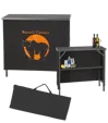 Portable Folding Bar with Drop-Down Shelf and Polyester Skirt — view 5