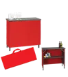 Portable Folding Bar with Drop-Down Shelf and Polyester Skirt — view 2