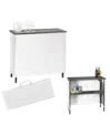 Portable Folding Bar with Drop-Down Shelf and Polyester Skirt — view 4