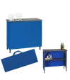 Portable Folding Bar with Drop-Down Shelf and Polyester Skirt — view 3