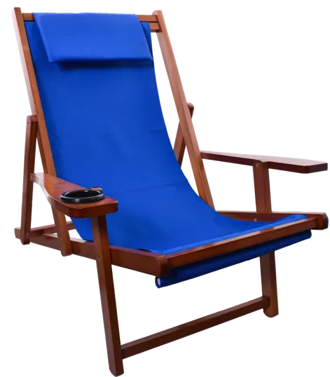Wood Sling Chair with Cup Holder — view 3