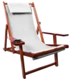 Wood Sling Chair with Cup Holder — view 4