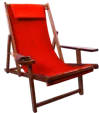 Wood Sling Chair with Cup Holder — view 2