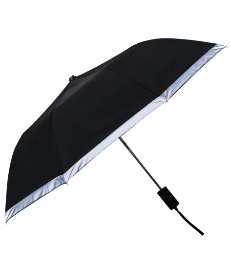 Patina Folding Umbrella with Reflective Border