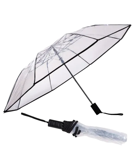 The View Clear Folding Umbrella, 42" Arc