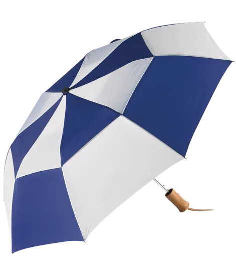 The Zephyr Vented Folding Umbrella with Wood Handle — view 5