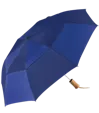 The Zephyr Vented Folding Umbrella with Wood Handle — view 4